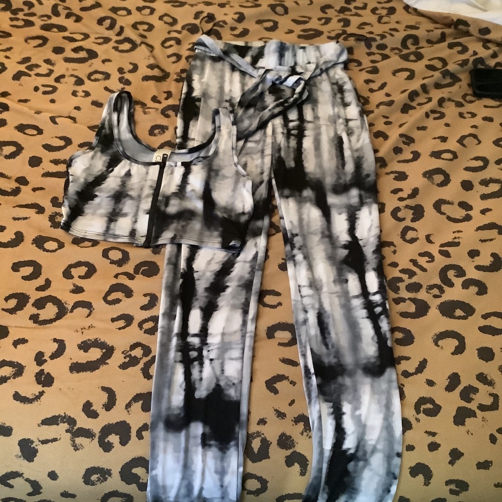 Tie Dye Legging & Bra Top set
